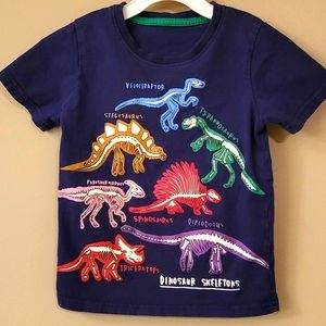 "Dinosaur Skeletons" navy blue tee shirt